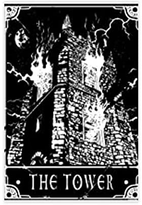 Mini-Leinwand-Poster mit Tödlichem Tarot – Der Turm – Schlafzimmer-Dekoration, Sport-Landschaft, Büro, Raum-Dekoration, Geschenk, ungerahmt: 30 x 45 cm