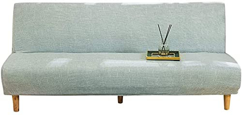 ShowyLive Armlose Sofabettüberzug Elastischer Sofabezug Ohne Armlehne Sofaüberwurf - Stoff waschbar Slipcover Möbelschutz für Faltcouch Sofa, Muster: 7