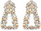 EVER FAITH Geometrische Statement-Ohrringe, große quadratische Dreieck-Baumel-Kristall-Tropfen böhmischen erhöhtes Design Ohrringe Iridescent Klar AB