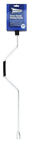 Leisurewize - 19mm Caravan Corner Steady Winder Handle, Durable Steel With Non Slip Grip Handle (LW681)