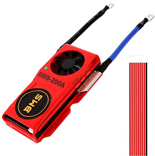 LiFePO4 BMS 8S 24 V 200 A Lithium Fer Phosphate Système de Gestion de Batterie Système de Protection avec Balance Leads Câbles pour LiFePO4 3.2V Batterie Pack
