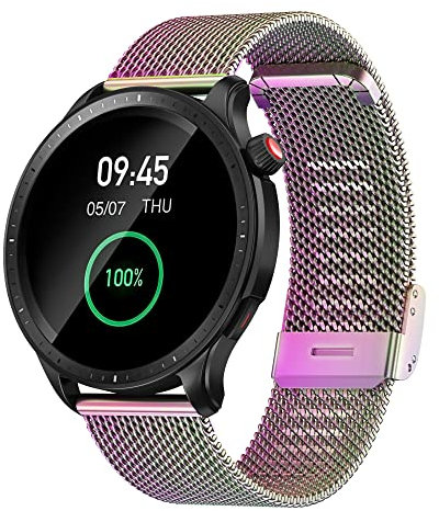 Hiseus Metall Armband Kompatibel mit Amazfit GTR 4/GTR 3/GTR 3 PRO/2/2e, Edelstahl Mesh Gewebte Ersatzarmband Kompatibel mit Amazfit GTR 2/3/4/Stratos 3 (Farben)