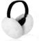 AIEX Winter Ear Muffs, Foldable Black Ear Muffs Plush Earmuffs for Women Girls (White)
