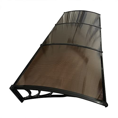 Front Door Canopy Awning Shelter Roof Front Back Porch Outdoor Shade Patio Rain Cover，Brown
