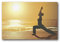 JEYUAN Bild Auf Leinwand Yoga Fare in riva al mare Retrò Meditazione Rilassamento Zen Spirito Studio Canvas Wall Art Soggiorno Poster Camera da letto Decor Pittura 60x90cm Senza Cornice