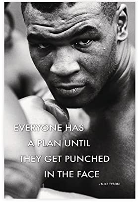 Mike Tyson Leinwand-Poster, Wandkunst, Dekoration, Bild, Gemälde für Wohnzimmer, Schlafzimmer, Dekoration, Rahmen-Stil, 30 x 45 cm