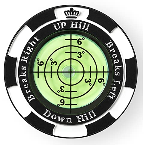 SlopeMaster ProGreen Reader - Golf Hat Clip Ball Marker with High Precision Green Reading Aid Golf Accessories for Men Women(Black)