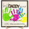 Personalisiertes DIY-Handabdruck-Holzschild für Vatertag, individuelles Schild mit Handabdruck für Kinder, Holzschild, Vatertag, Weihnachten, Geburtstagsgeschenk für Vater, Opa Papa (Design 2)