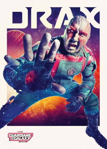 Displate - Poster aus Metall - Einfache Montage ohne Bohren - Marvel - Guardians of the Galaxy vol. 3 - Drax - Größe M - 32x45cm Matt