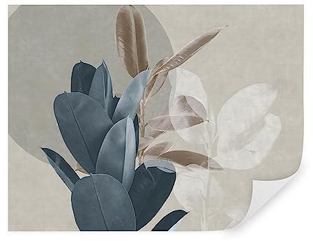 TAPEKO - Carta da parati moderna 260x180 cm, fotomurali serie premium design, ficus in diverse tonalità, carta da parati per camera letto, soggiorno, u71334