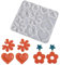 WuLi77 Moule en silicone pour pendentifs et boucles d'oreilles - Plusieurs styles - Décoration en résine époxy - Fabrication de bijoux - Moules à fleurs avec trou