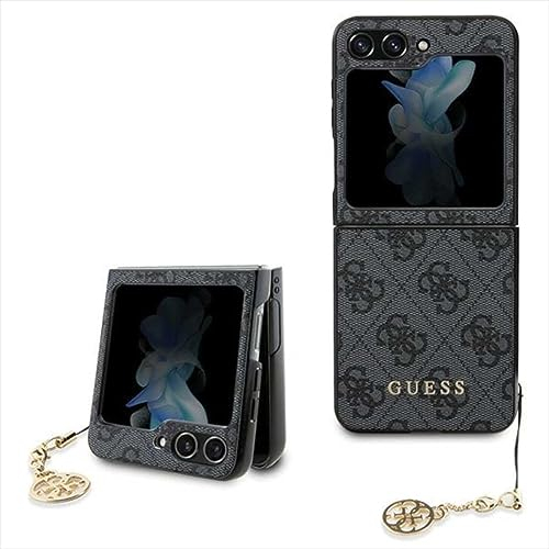 GUESS Samsung Galaxy Z Flip5 Schutzhülle Case 4G Charms Collection Grau