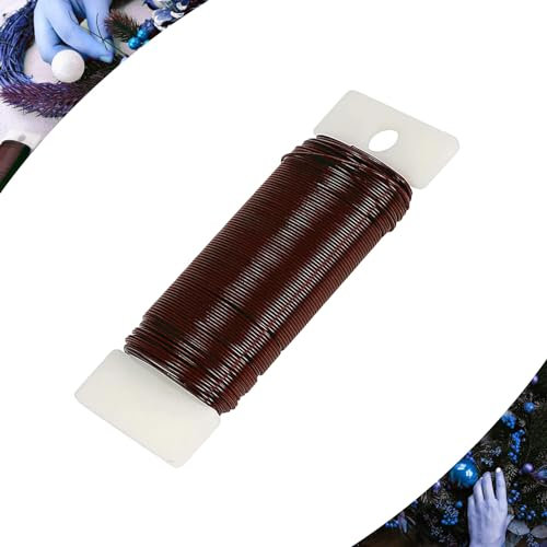 Brown Florist Wire Roll for Wreath Making, Floristry, Crafting