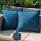 EMEMA Outdoor Kissen Wetterfest Kissenbezug Wasserfest Sofakissen Wasserdicht Dekokissen 40x40 cm Kissenbezüge Dekorativ Kissen Kissenhülle aus 2er Set für Garten Sofa Wohnzimmer Bett Navy Blau