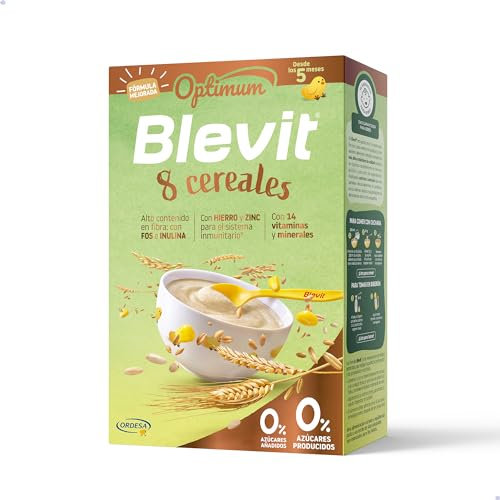 Blevit Optimum 8 Cereales | 250g | Papilla para Bebé desde los 5 meses con 92% de Cereales - Vitaminas, Minerales y Fibra