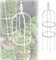 TAVLT Obelisk Gartenspalier, 60cm Bis 180cm Hohe Metall Rosenturm Für Indoor/Outdoor Kletterpflanzen Und Blumen Rankhilfe, Schwarz/Weiß (Color : Weiß, Size : 28x180cm/11x71in)