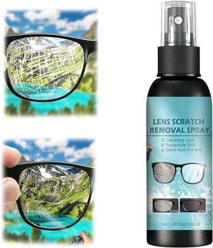 Linsenkratzerentferner, Augenglasreiniger, Spray, Brillenkratzerentferner, Kratzentferner für Sonnenbrillen, Brillenreinigungswerkzeuge für Linsen-Bildschirme (1 Stück)