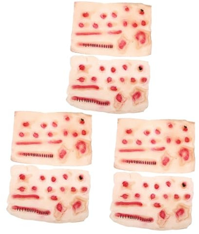 TOYANDONA 6 Pcs Cicatrice Autocollants Fausses Blessures Cosplay Cicatrice Tatouage Halloween Cicatrice Maquillage Halloween Visage Tatouage Halloween Réaliste Faux Tatouage Halloween Faux