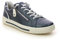 Jana Femmes Baskets Plates avec Fermeture éclair Vegan, Bleu (Navy), 37 EU