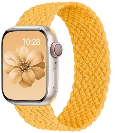 Correa trenzada Solo Loop para Apple Watch de 40 mm, 41 mm, 38 mm, 44 mm, 45 mm, 42 mm, Ultra/2 de 49 mm, para hombres y mujeres, correa deportiva de nailon elástica para iWatch Series 9/8/7/6
