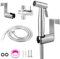 Bidet doccetta a mano in acciaio inox, spruzzatore per WC, bidet, doccetta musulmana, in acciaio inox, per doccia e pannolini in tessuto, kit con erogatore per rubinetto, tubo e gancio o montaggio a