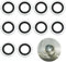 Guarnizioni per tappo di scarico dell'olio, 10 pezzi, guarnizioni in alluminio, guarnizione tappo olio per Peugeot Citroen Renault, accessori automobilistici sostituisce 110265505R