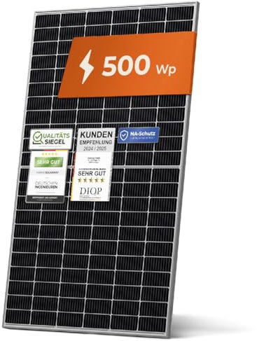 Solarway Solarmodul 500W JA-Solar - PV Modul - Solarpanel 500W Bifazial Full Black N-Type, Modell JAM60D41 für Balkonkraftwerk oder PV Anlage
