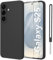 Qasyfanc Liquid Silicone Case for Samsung Galaxy S25 Case and 2 Pack Screen Protector, [Camera Protection] Silky-soft touch Full-Body Phone Case Samsung S25 Cover with Microfiber Lining, Black