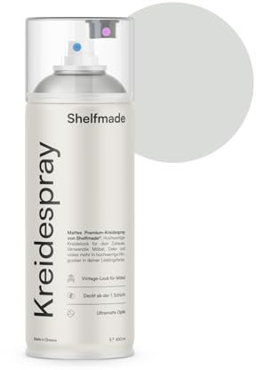 shelfmade Pintura a la tiza gris – Pintura en aerosol de alta calidad gris – mate pintura en aerosol – pintura en spray de tiza opaca (Dove – gris claro)