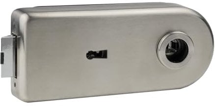 Melina24 Glastürschloss Studio Edelstahl Schloss BB abschließbar Glastürbeschlag