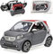 Smart ForTwo Cabrio A453 Grau mit Silber mit abnehmbarem Dach Ab 2015 1/18 Norev Modell Auto mit individiuellem Wunschkennzeichen