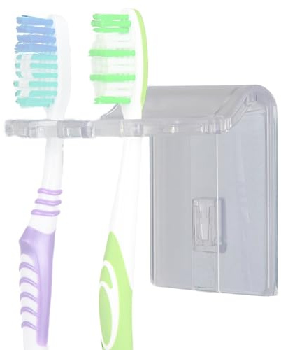 EXEHook Wandhaken Saugnapf/Selbstklebend für Küche, Bad, Caravan transparent (Zahnbürstenhalter Trio)