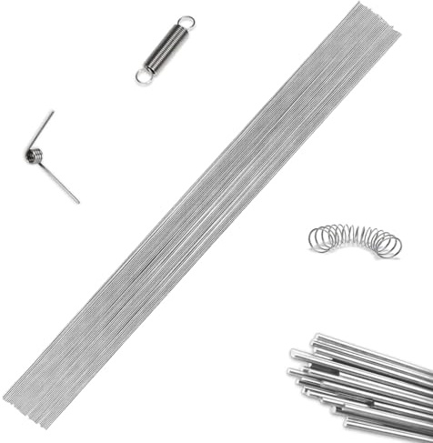 eupdd 40 Stück 2mm Federstahldraht: Edelstahl-Federdraht für DIY-Modell, Autozubehör, Feder-Projekte, Metallschmuck, Edelstahldraht 2mm, Edelstahl Draht Metallstab Hartdraht, Federstahl Gerade