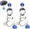 NASSMOSSE 1 Pair Umbrella Clamp, Adjustable Umbrella Holder for Chair, Aluminum Alloy Mount Clip Bracket for Fishing Camping Garden Chair