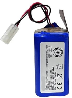 Batterie Li-ion 14,8 V 2800 mAh for aspirateur robot, compatible avec Rowenta, Tefal, Explorer, séries 20, 40 et 60
