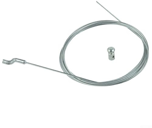 Rasenmäher-Gaszug mit Z-Hakenende, 200 cm, Stahldraht, Ersatz für Rasenmäher, Traktor, Freischneider, Reparaturset