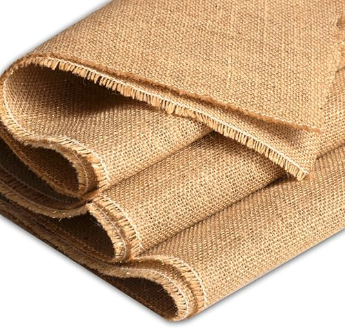 IPEA Jute Gewebe Jutestoff Lurex – 140 x 120 cm - Made in Italy – Mit goldfarbenen Metallic-Filamenten - Stoff aus Naturfasern – Jute-Zuschnitt - Stoff für Polster Dekorationen Accessoires DIY