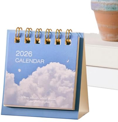 Tischkalender - Miniaturtafel - Tischkalender 2026 für Büro, Zuhause, Schule, Männer, Frauen, Kollegen, Weihnachten, Mitarbeiter, Neujahr, Adul