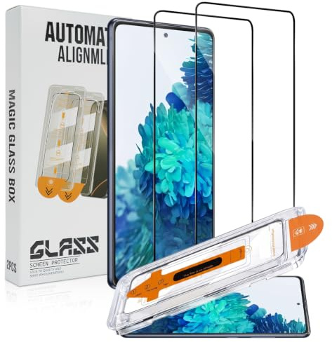 QULLOO Schutzfolie für Samsung Galaxy S20 Fe für Panzerglas, 2 Stück [Auto-Installation] Displayschutz, HD Klar Schutzglas Anti-Kratzer 9H Härte Gehärtetes Glas Folie