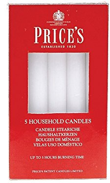 Household Candles White x5