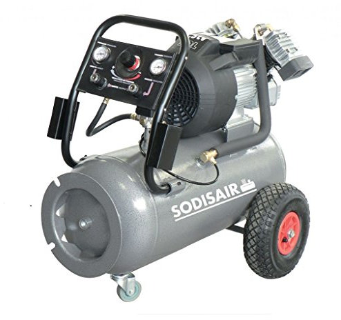 Compresseur 50 litres en V Fonte a Entrainement Direct Mobile sur Roues