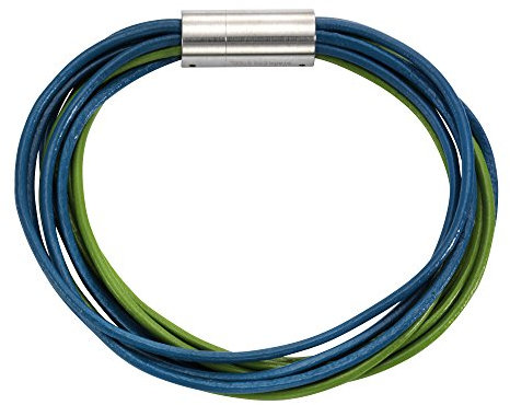 Zeeme Stainless Steel Damen Armband Edelstahl 19cm Glänzend türkis 389060369-2