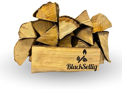 BlackSellig® Kaminholz Hainbuche 30-33 cm – Trocken & ofenfertig – Premium Brennholz aus Europa für Kamin, Ofen & Smoker (Hainbuche 180kg)