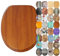 Sanilo Soft Close Toilet Seat, Wide Choice of Wooden Toilet Seats, Stable Hinges, Easy to Mount (Mahogany)