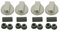 KGASUPPLIES Hotpoint Universal Silver Control Knobs for Ovens, Cookers and Hobs (Pack of 4)