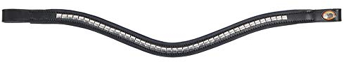 Hans Melzer Horse Equipment Stirnriemen Kreuth, schwarz/silber, Pony
