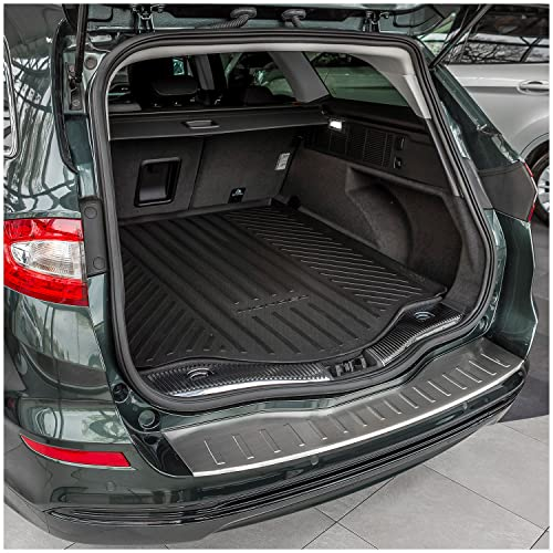 teileplus24 L565 Ladekantenschutz V2A Edelstahl kompatibel mit Ford Mondeo 5 Turnier 2015-2022 Abkantung
