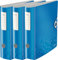 Leitz Aktenordner, A4, elastischer Verschluss, leichter Polyschaum, WOW Reihe, blaumetallic, 3er Ordner | breit