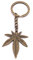 H-Customs Hemp Feuille Weed Keychain Pendentif en métal argenté