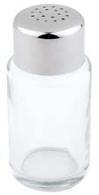 APS 40438 Glas Salz und Pfeffer Streuer, Ø 4 x 9 cm, Deckel mit 6 Löchern (Ø 1, 85 mm)